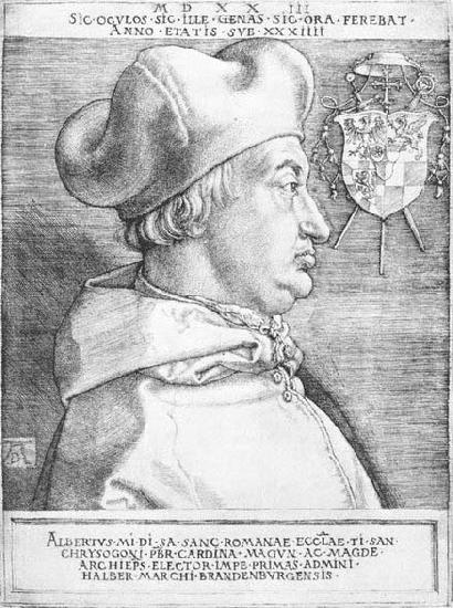 Albrecht Durer Cardinal Albrecht of Brandenburg Sweden oil painting art